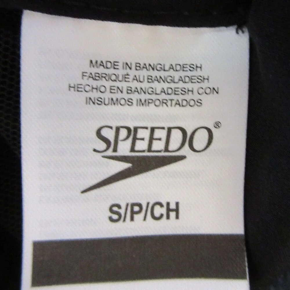 SPEEDO Tech Volley Swim Trunks Mens‎ Small Black Grey Swim Shorts Swimsuit NWT